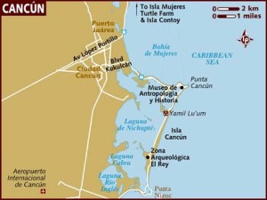 Cancún map